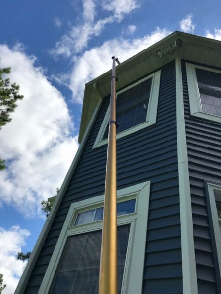 Water Fed Pole System for Gutters